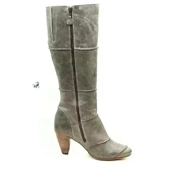 Hub Women’s Brown Distressed Leather Heeled Tall Boots Size EU 40 - Picture 3 of 12